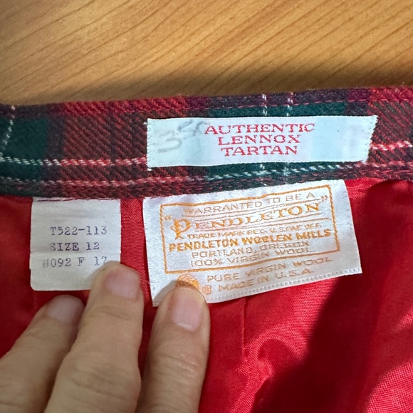 Vintage Pendleton Lennox Tartan Plaid Skirt Lined with Pockets USA - Picture 6 of 13